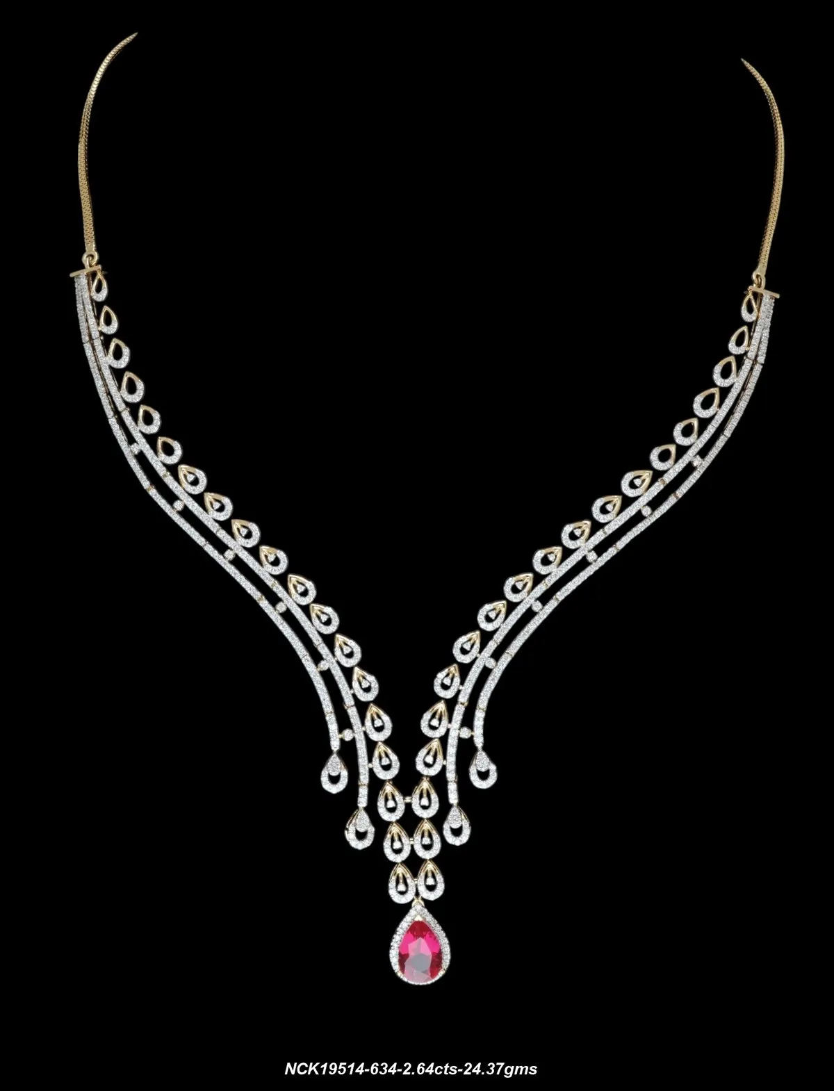 Diamond necklace 6 - product shot | Bharni