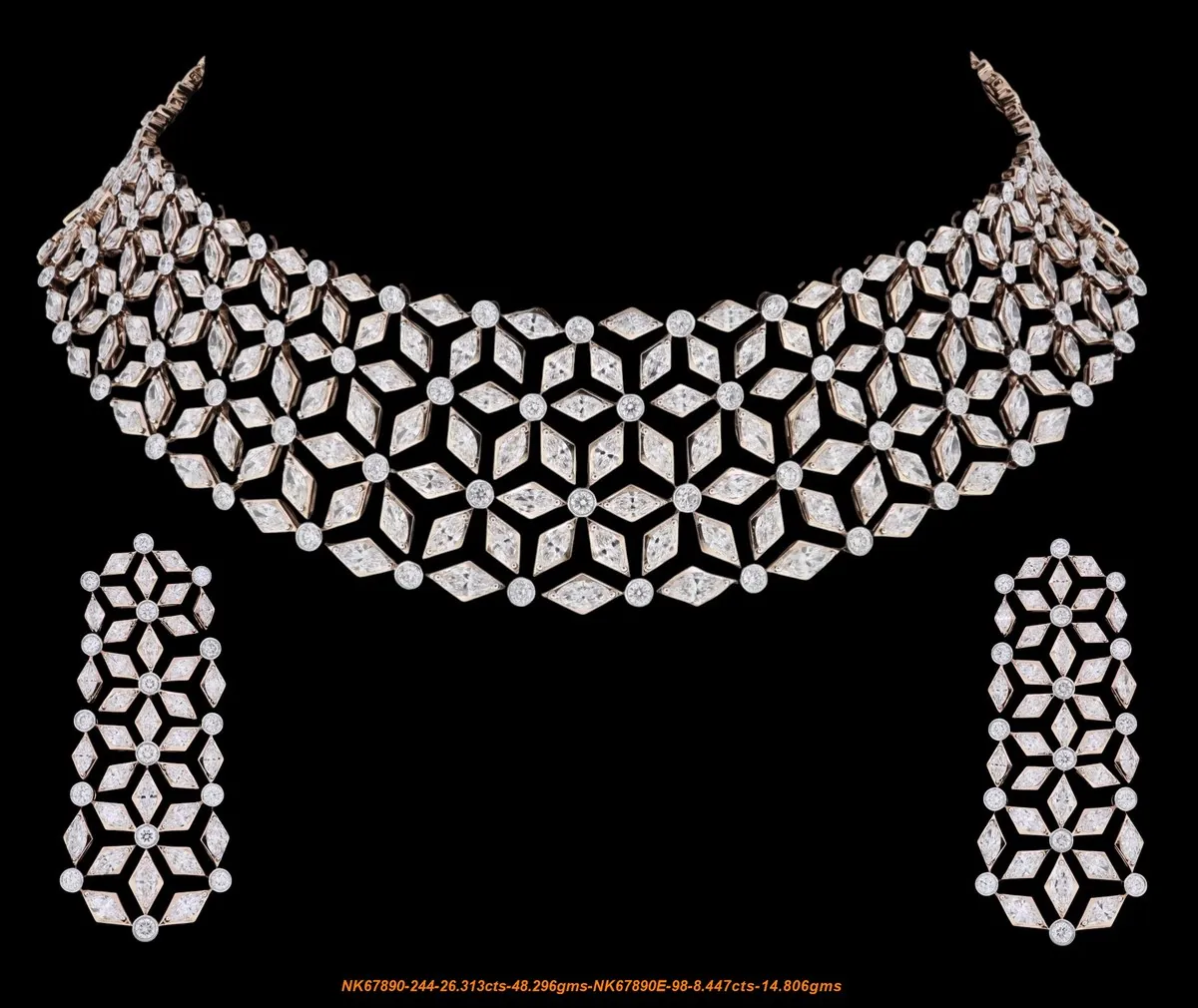 Diamond necklace 8 - product shot | Bharni